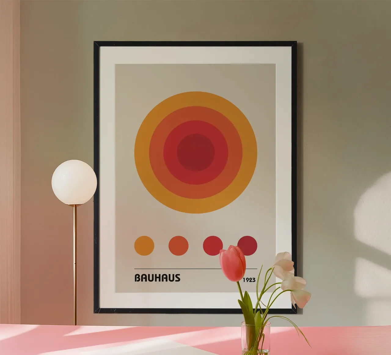 circles concentric red hahnemühle by Ron Bale