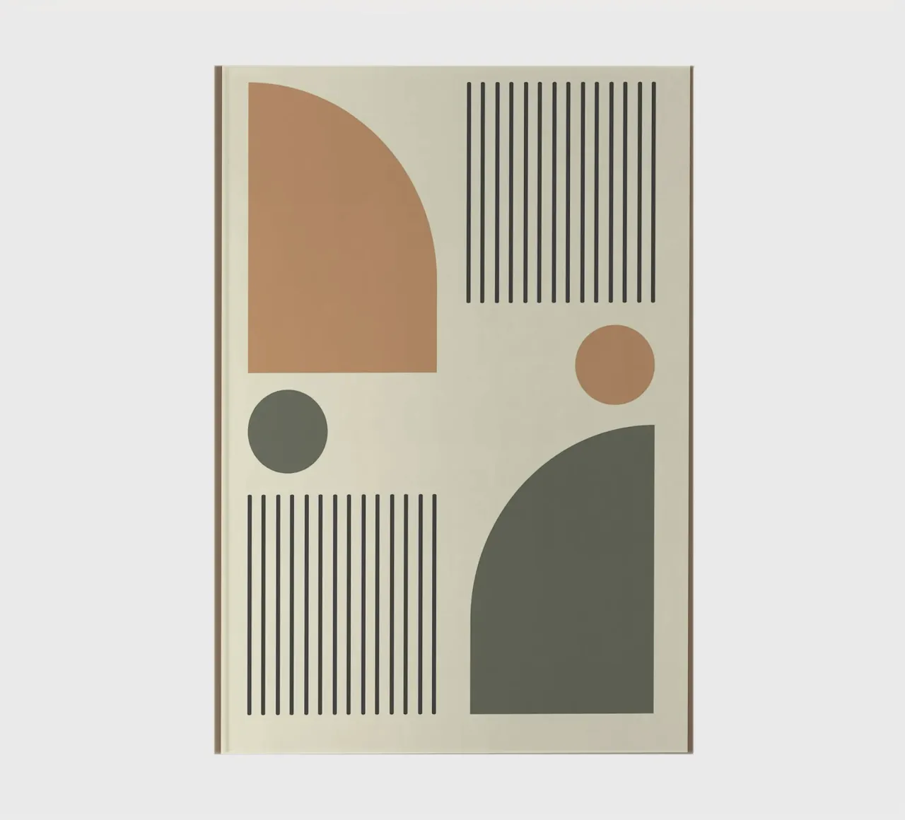 semi-circles vertical lines notebook by Ron Bale