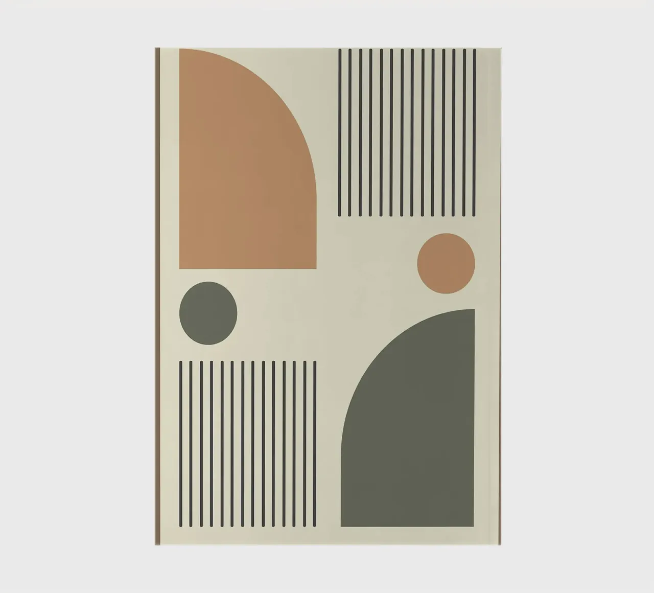 semi-circles vertical lines notebook by Ron Bale