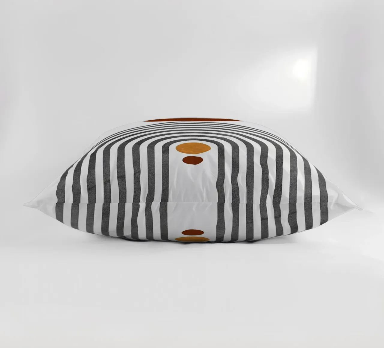 circle semicircle decorative cushion by Ron Bale