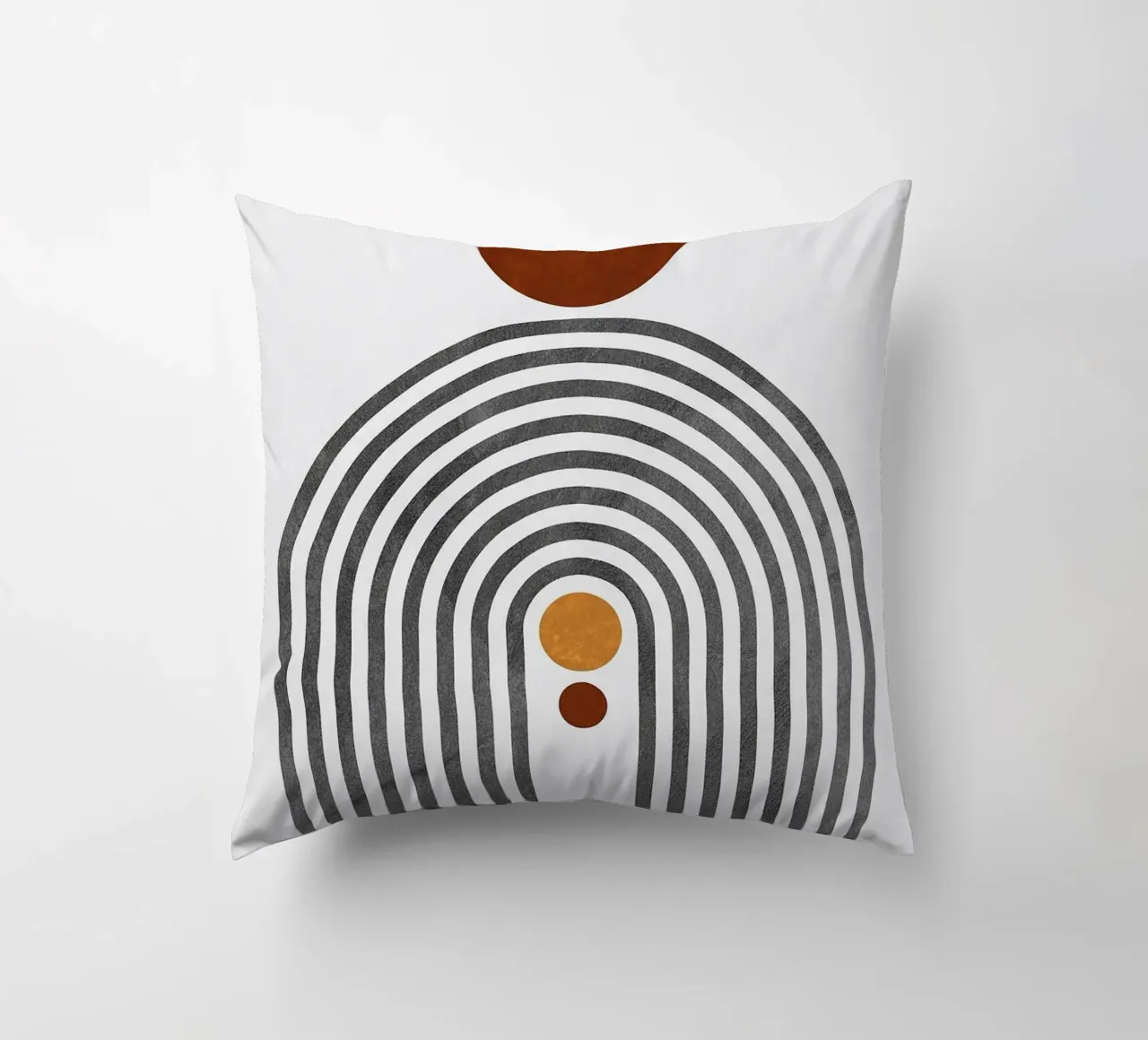circle semicircle decorative cushion by Ron Bale