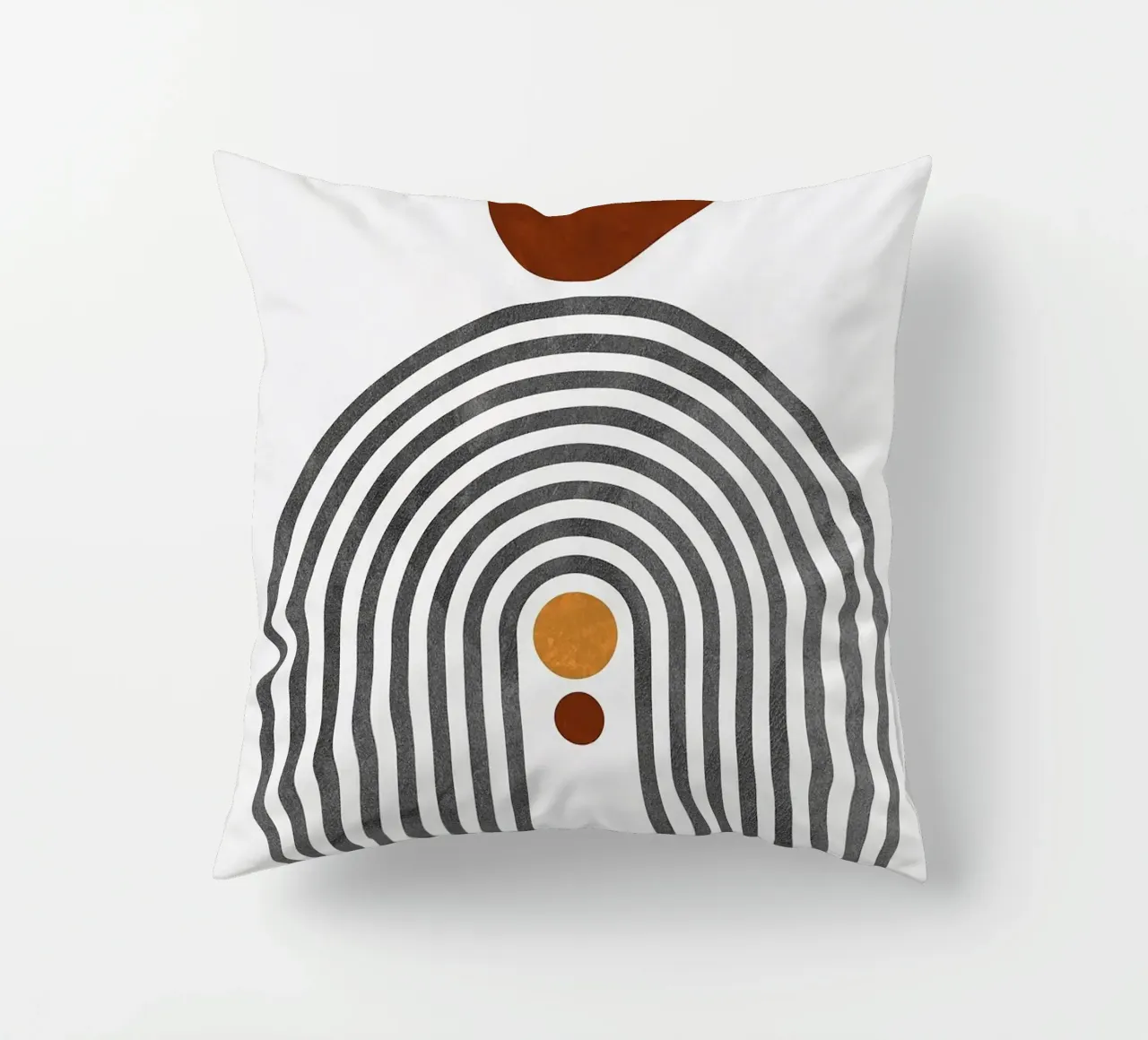 circle semicircle decorative cushion by Ron Bale
