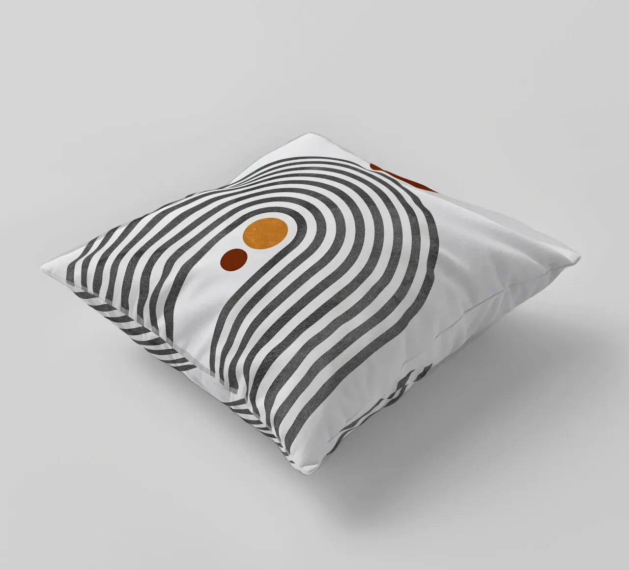 circle semicircle decorative cushion by Ron Bale