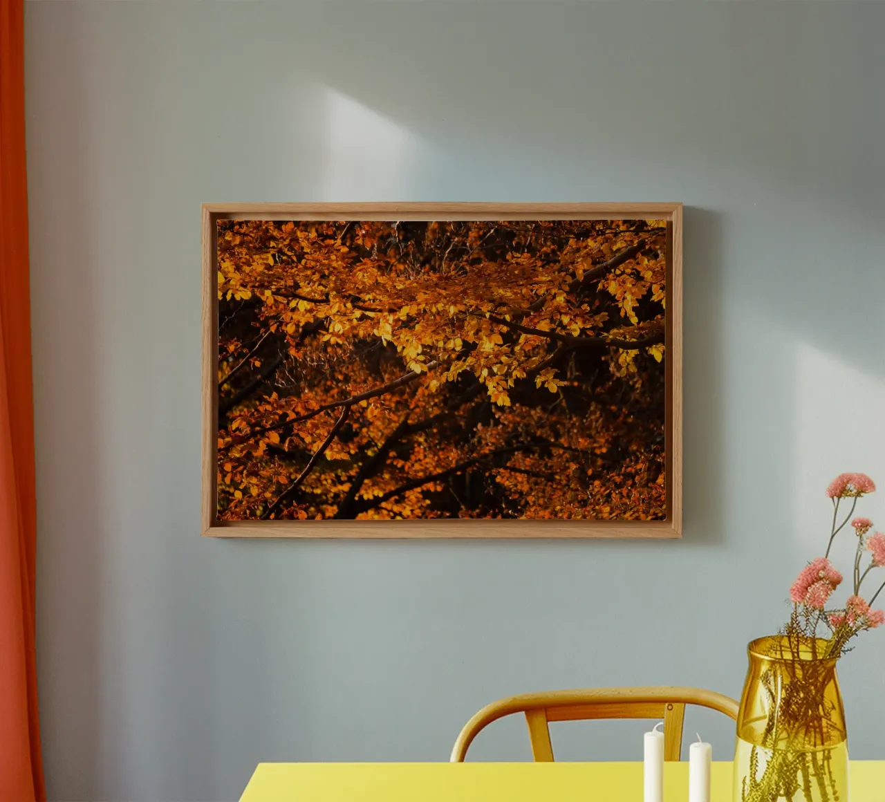 Sussurri di sentieri d'autunno tela con Cornice a cassetta da PhotoVibe Decor