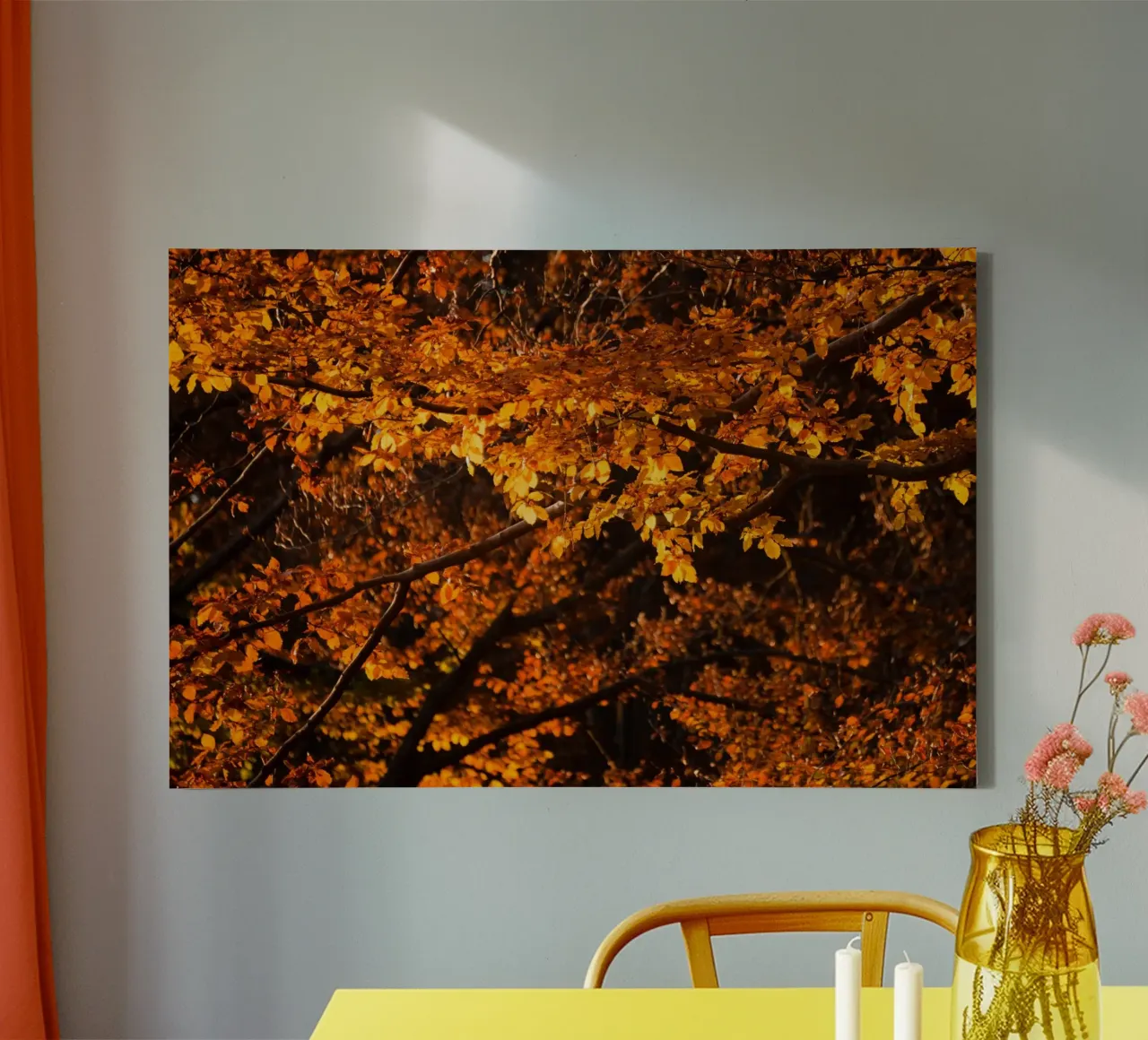 Sussurri di sentieri d'autunno tela con Cornice a cassetta da PhotoVibe Decor