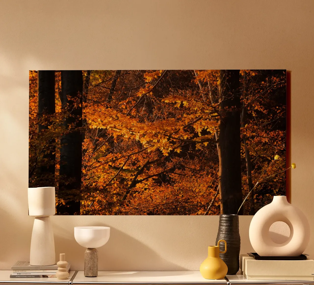 Sussurri di sentieri d'autunno tela con Cornice a cassetta da PhotoVibe Decor