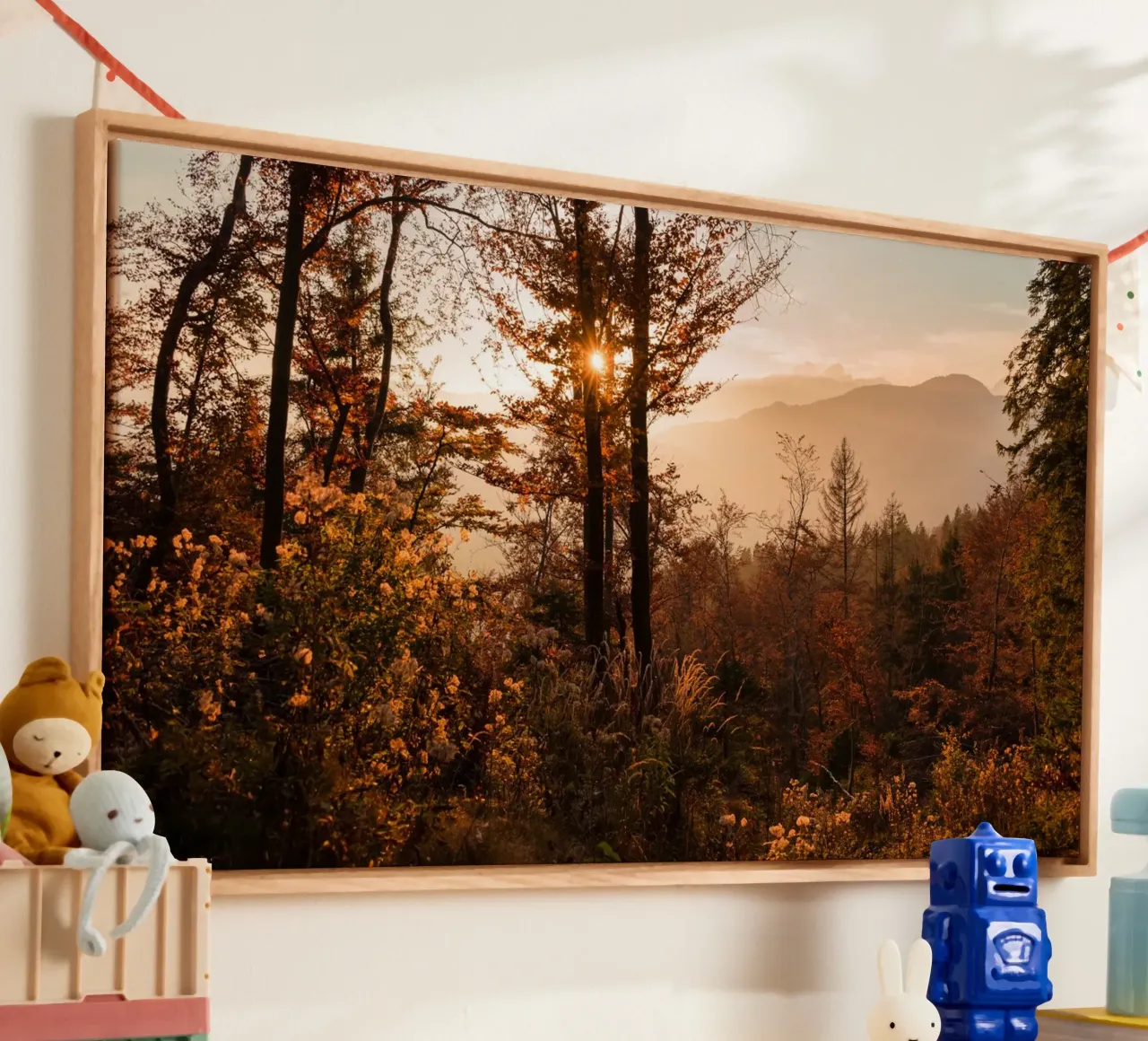 Sussurri di sentieri d'autunno tela con Cornice a cassetta da PhotoVibe Decor