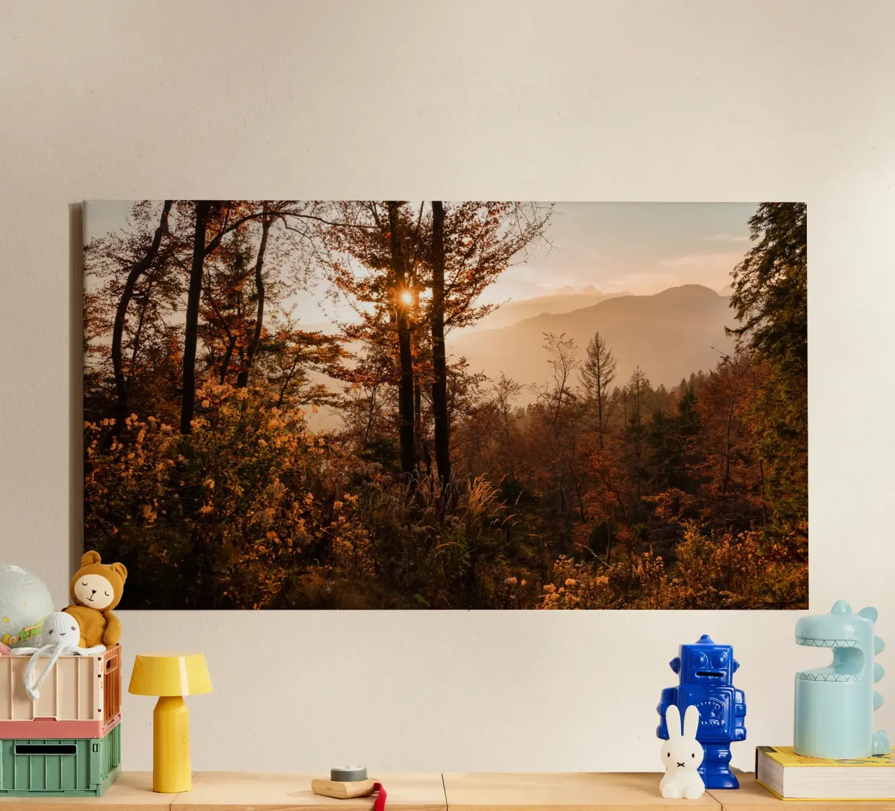 Sussurri di sentieri d'autunno tela con Cornice a cassetta da PhotoVibe Decor