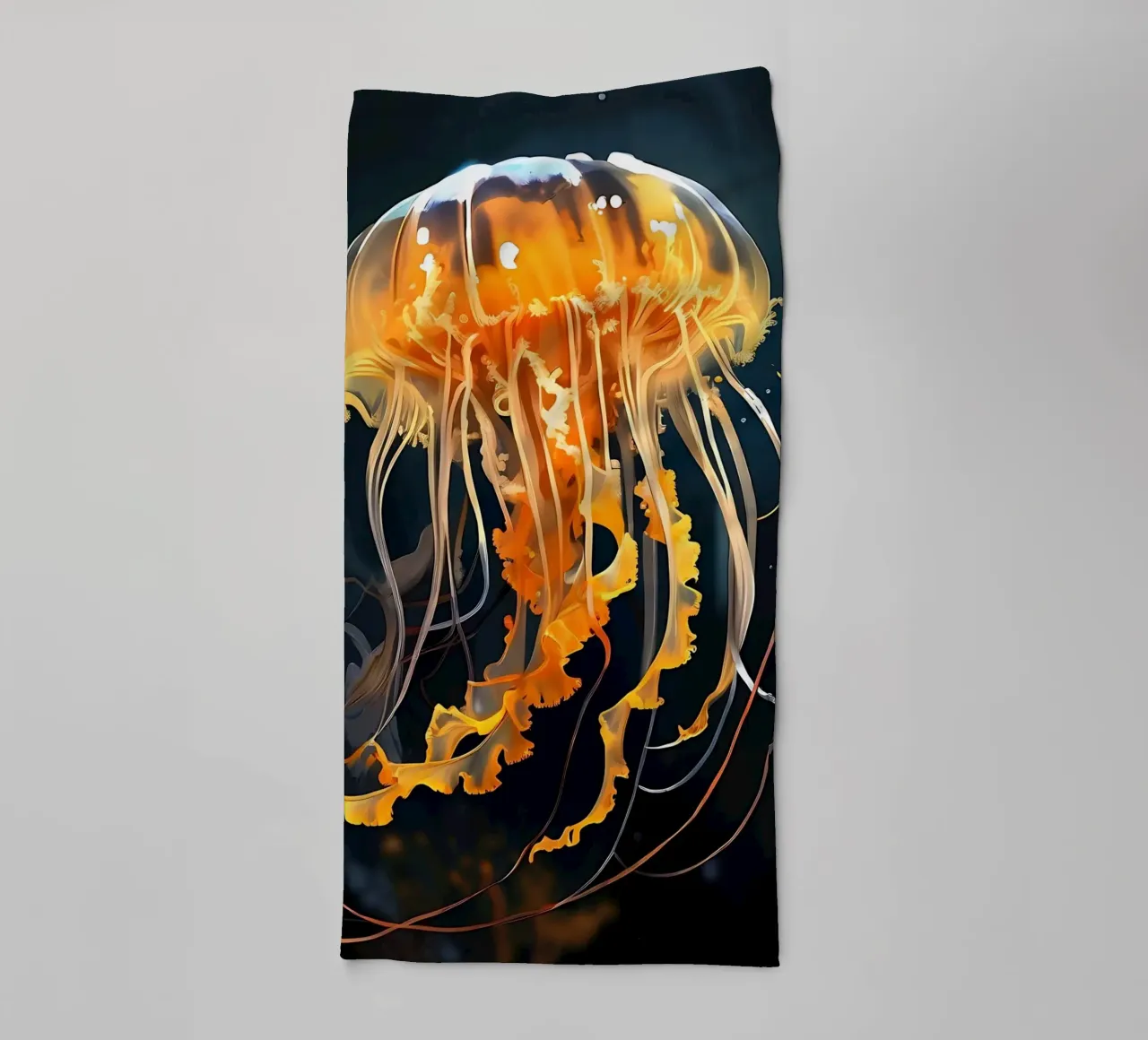 Qualle_Stil_G_1 towel by Tierisch bunt by LK