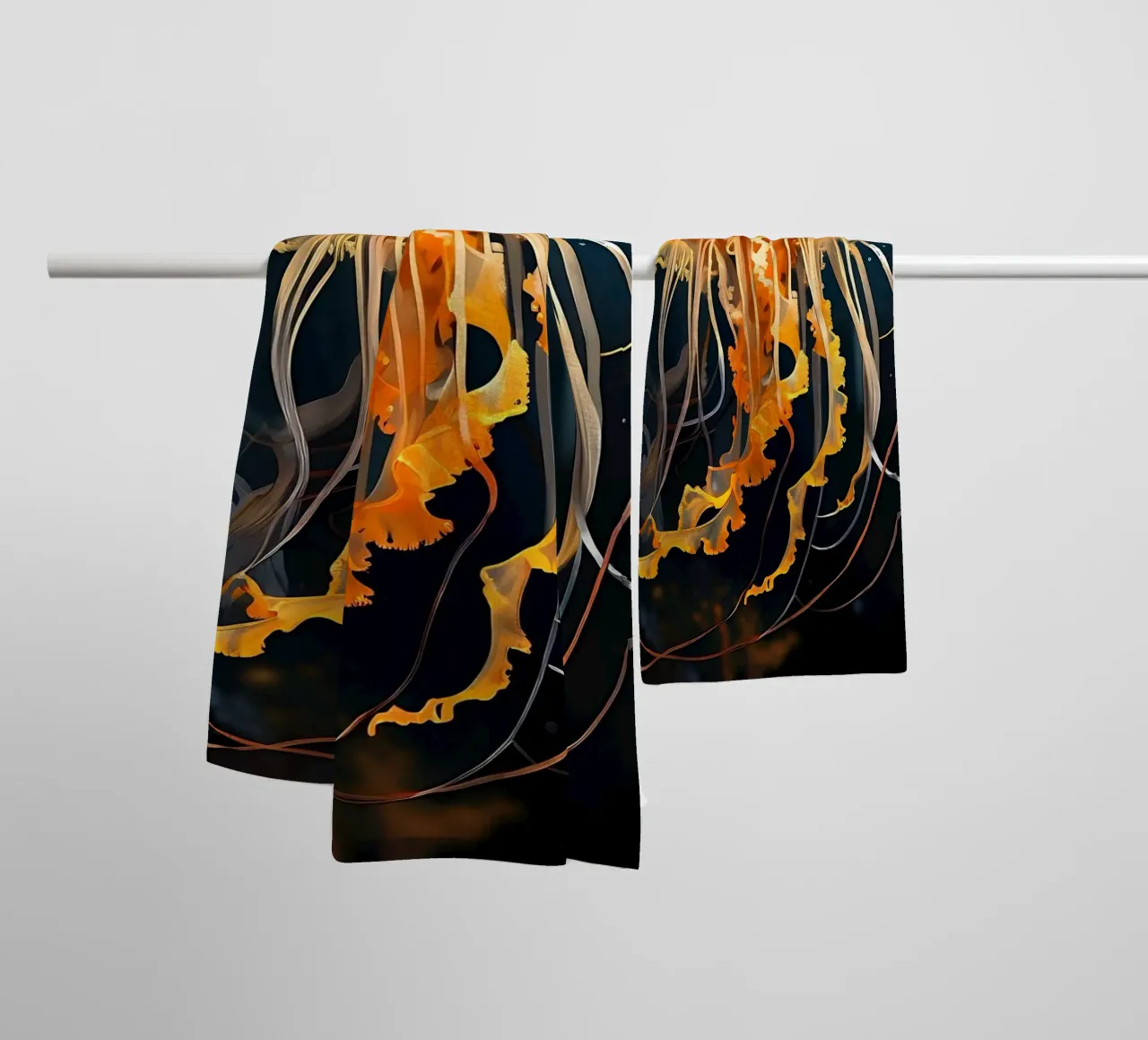 Qualle_Stil_G_1 towel by Tierisch bunt by LK