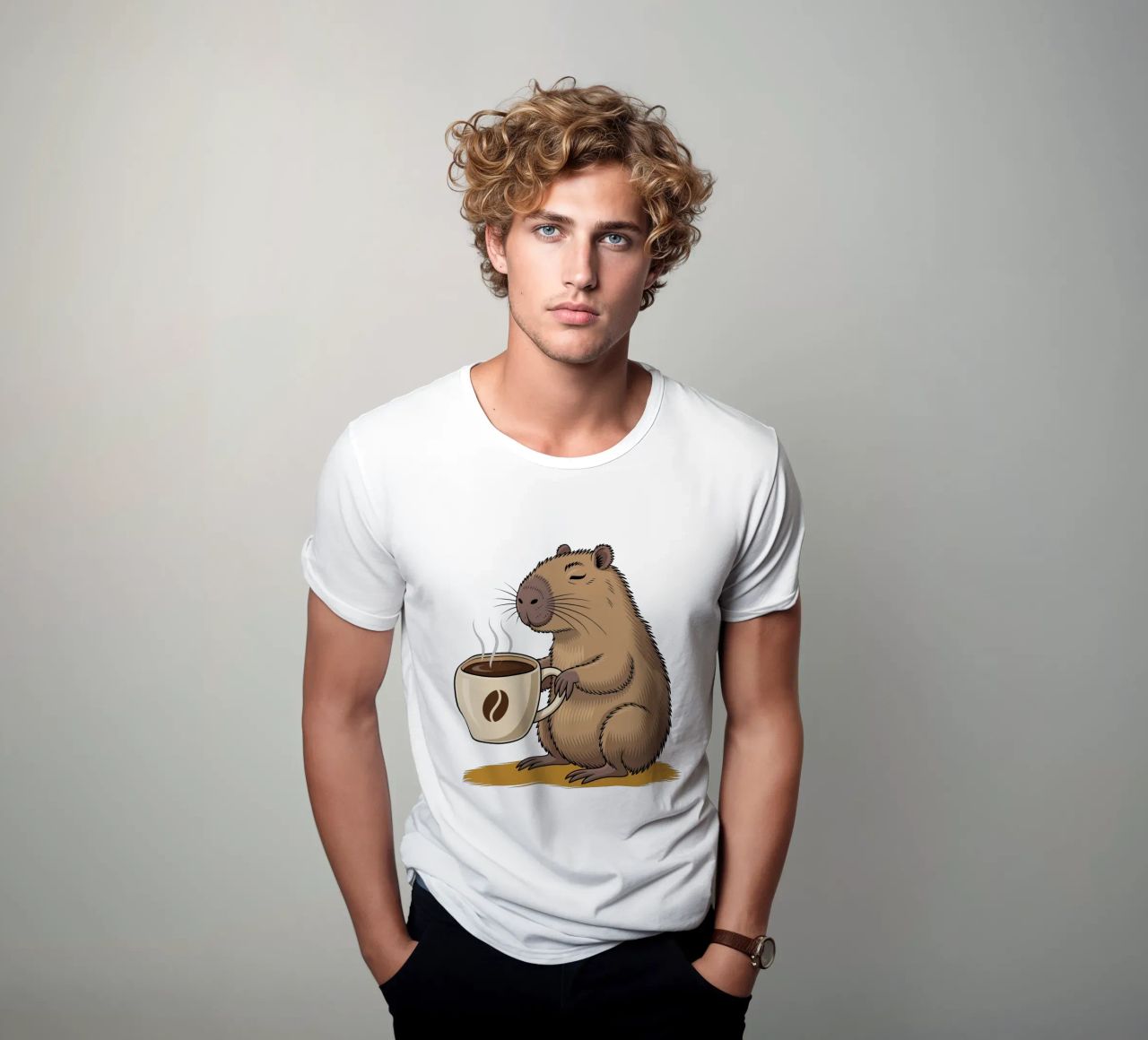 Capy & Bara Kaffeepause t-shirt da Capy & Bara