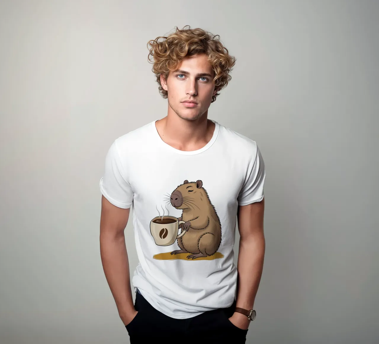 Capy & Bara Kaffeepause T-Shirt von Capy & Bara