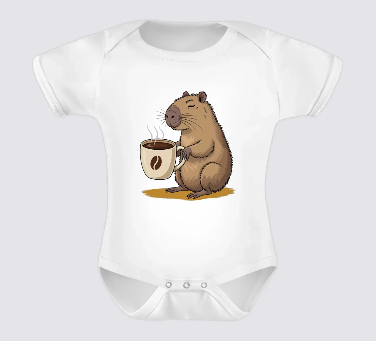 Capy & Bara Kaffeepause Kurzarm Babybody von Capy & Bara