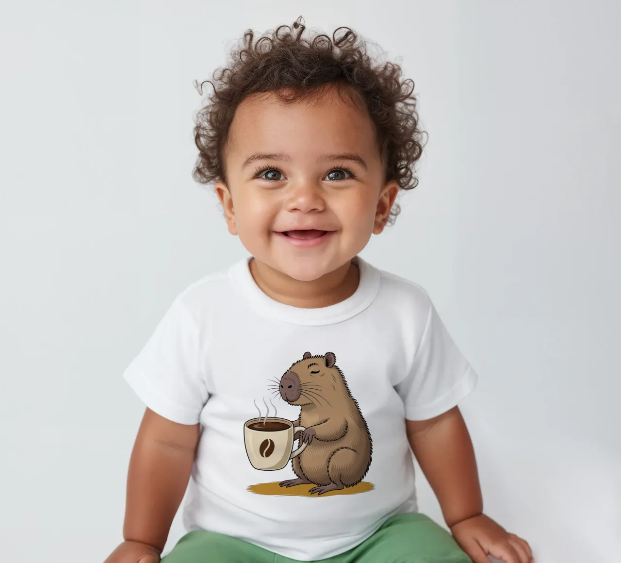 Capy & Bara Kaffeepause Baby T-Shirt von Capy & Bara