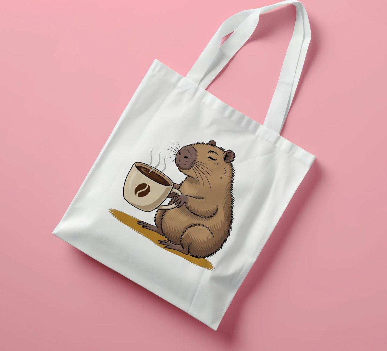 Capy & Bara Kaffeepause borsa in juta da Capy & Bara