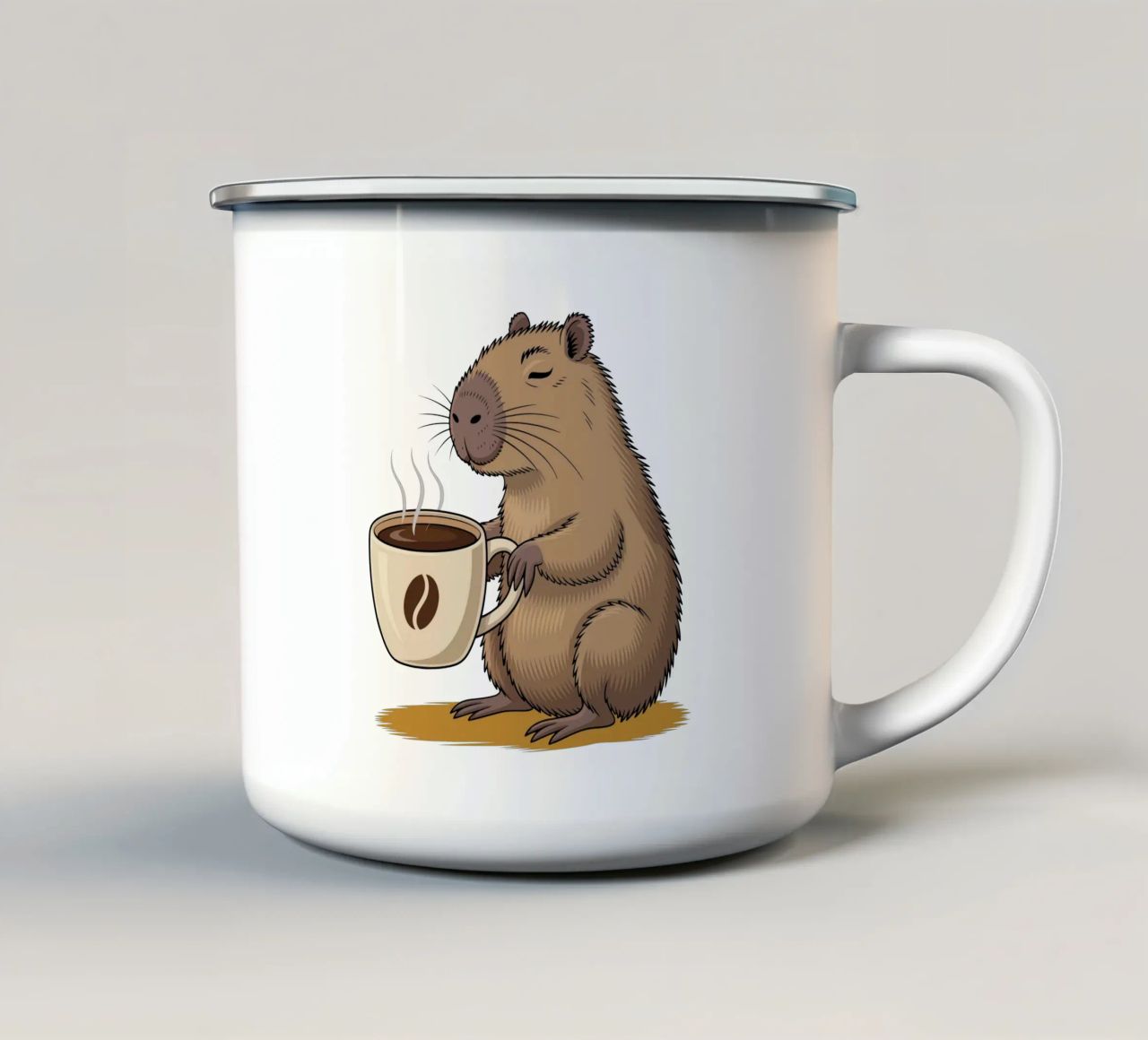 Capy & Bara Kaffeepause tazza in smalto da Capy & Bara