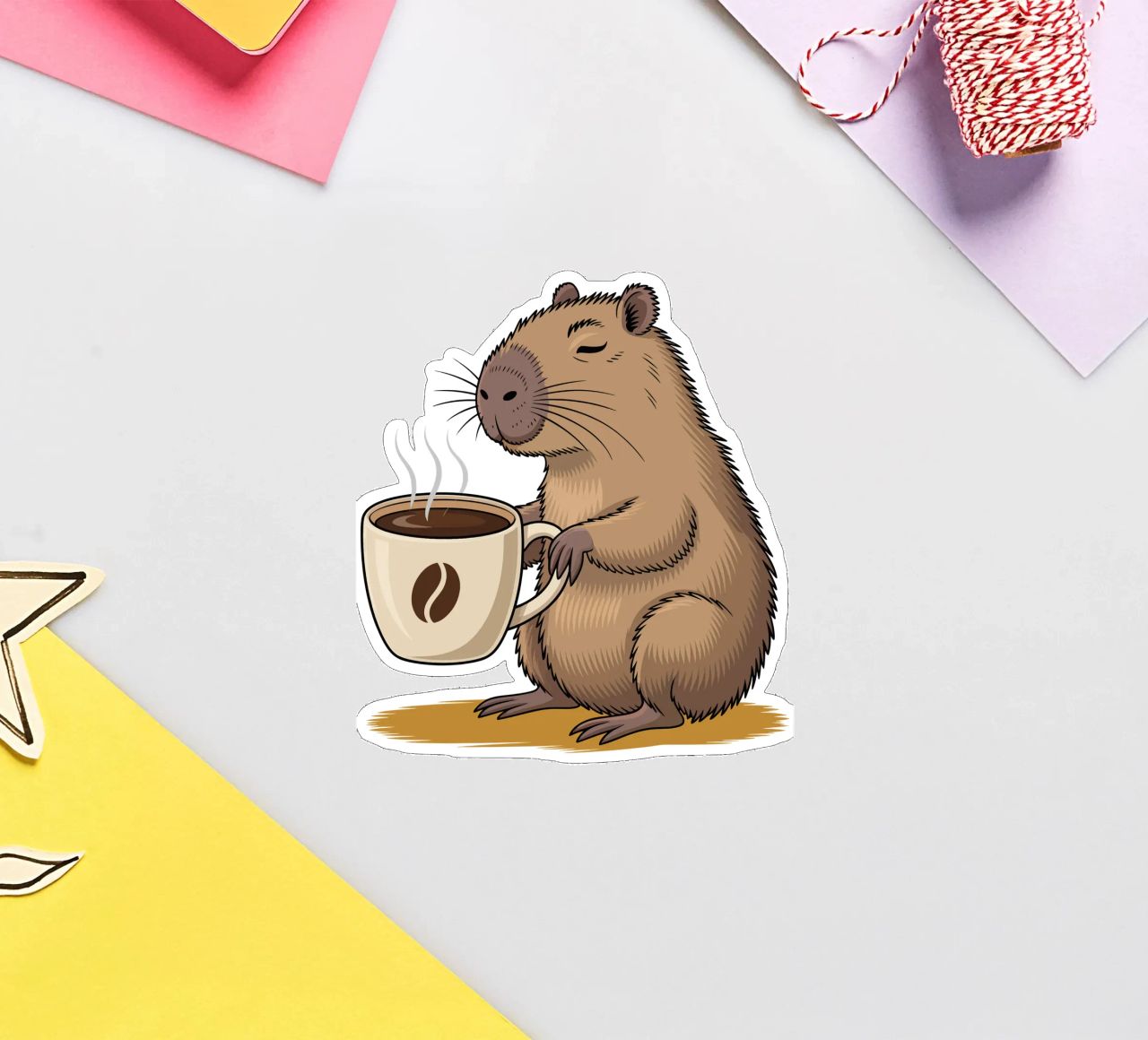 Capy & Bara Kaffeepause adesivo da Capy & Bara