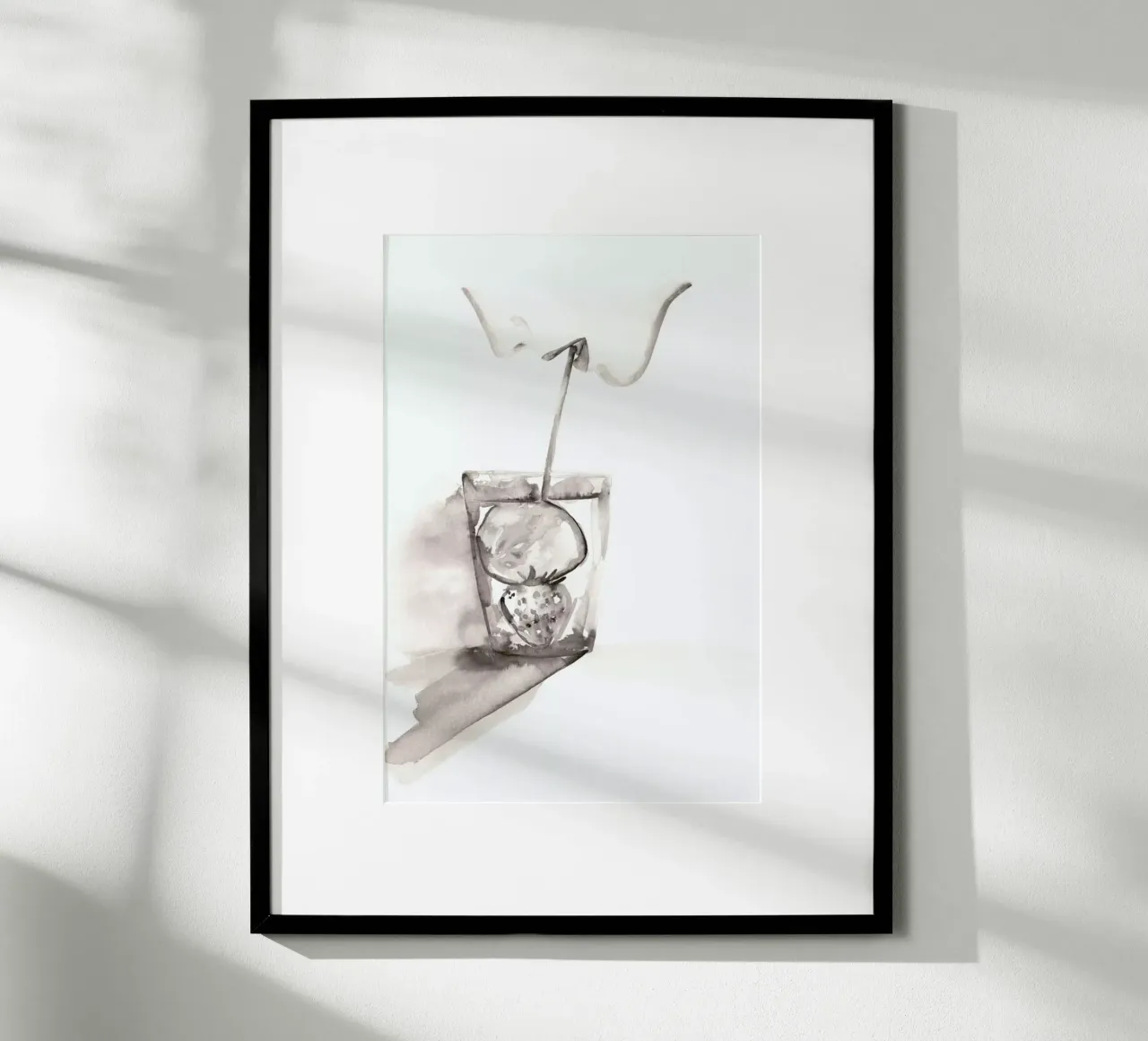 The Cherry In Your Cherrycola poster con telaio in legno da Victoria Verbaan