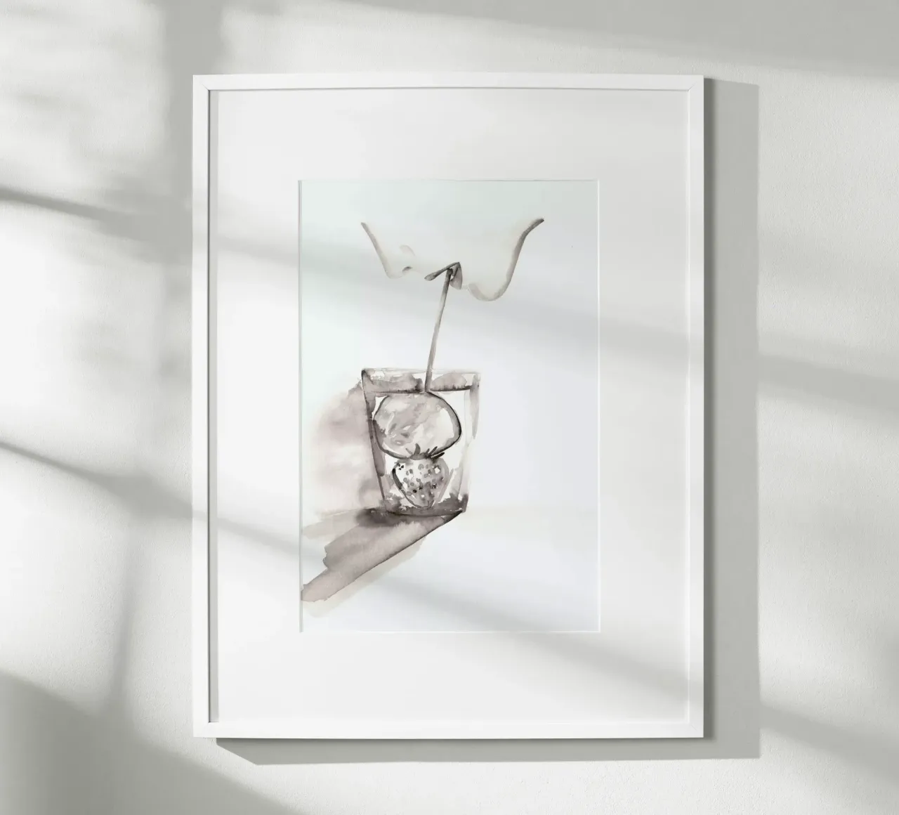 The Cherry In Your Cherrycola poster con telaio in legno da Victoria Verbaan