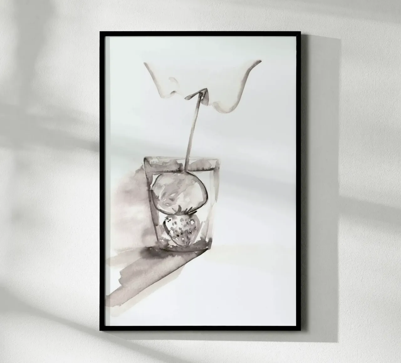 The Cherry In Your Cherrycola poster con telaio in legno da Victoria Verbaan