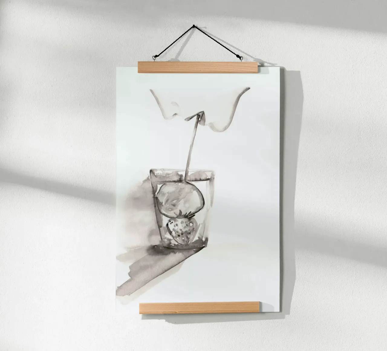 The Cherry In Your Cherrycola poster con telaio in legno da Victoria Verbaan