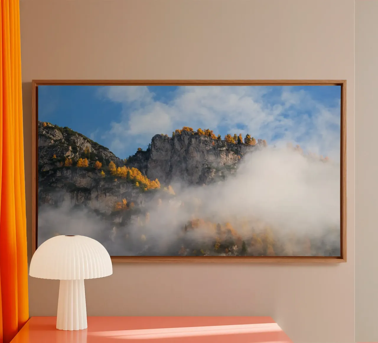 Sussurri di sentieri d'autunno tela con Cornice a cassetta da PhotoVibe Decor