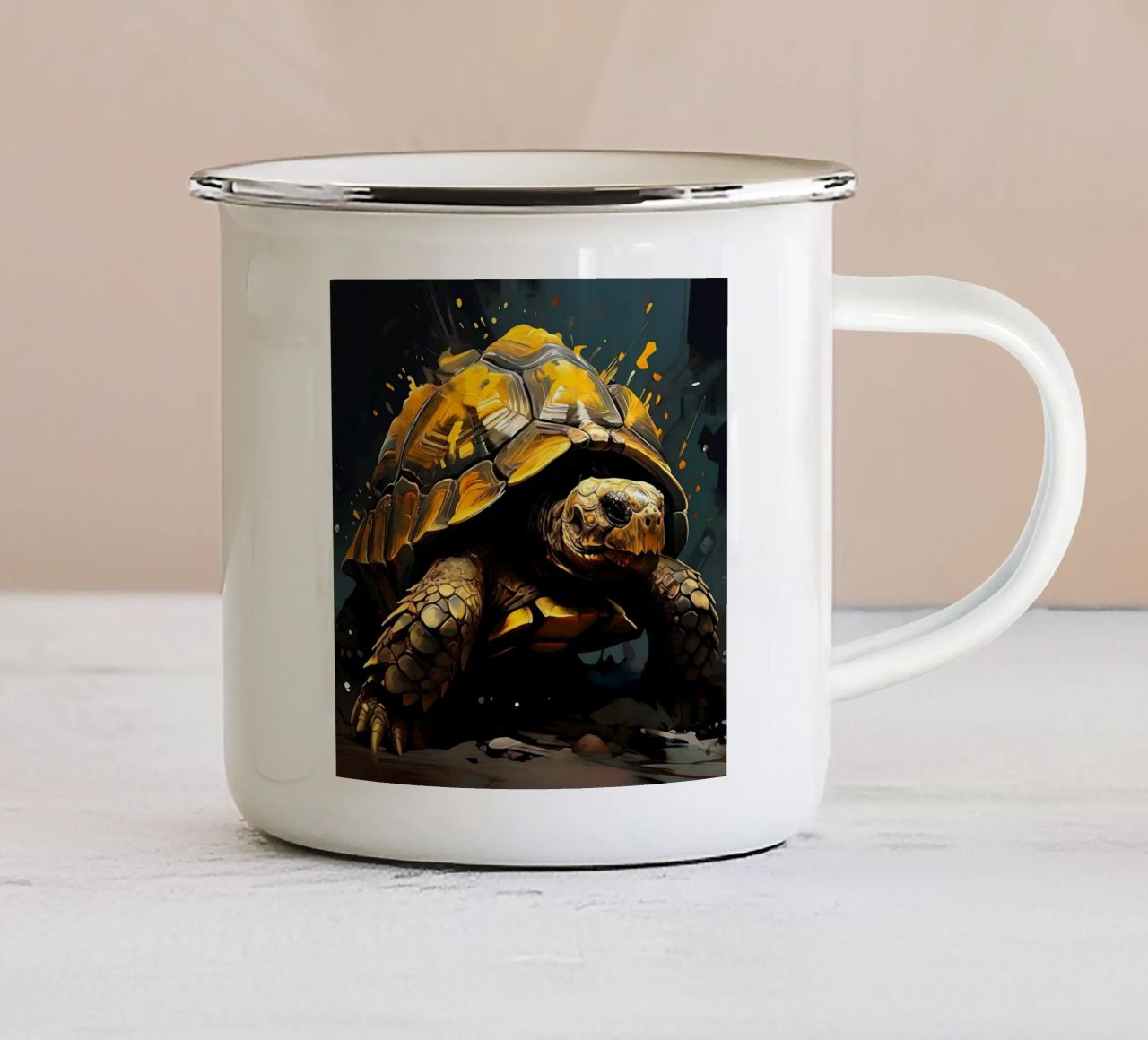 Stile_tartaruga_G_1 tazza in smalto da Tierisch bunt by LK