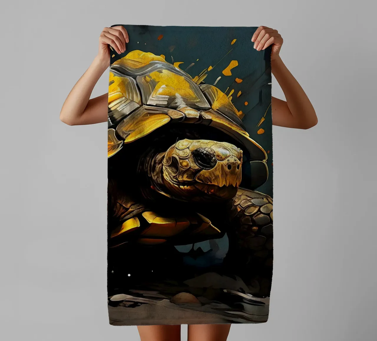 Schildkröte_Stil_G_1 Handtuch von Tierisch bunt by LK