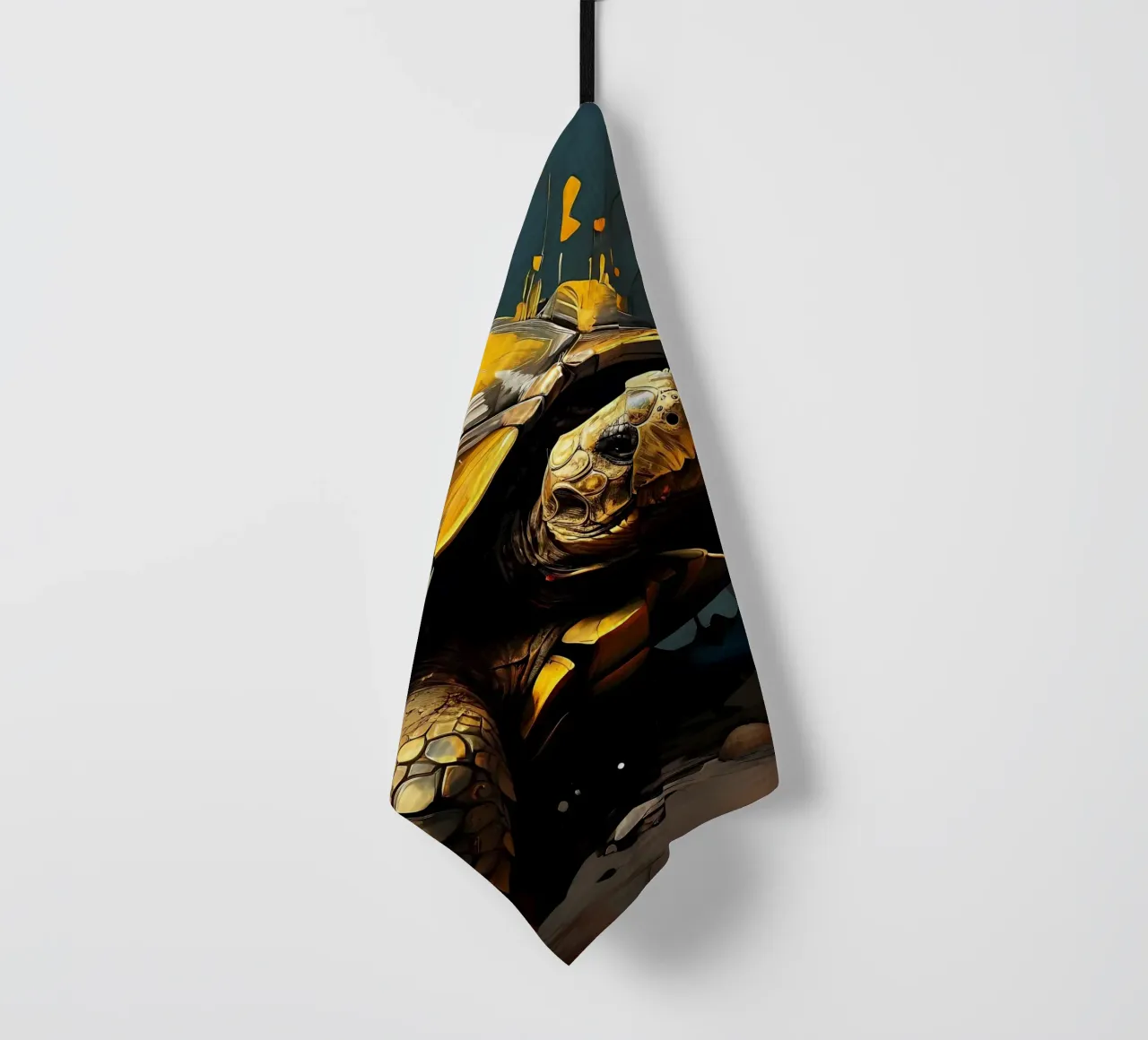 Turtle_style_G_1 tea towel by Tierisch bunt by LK
