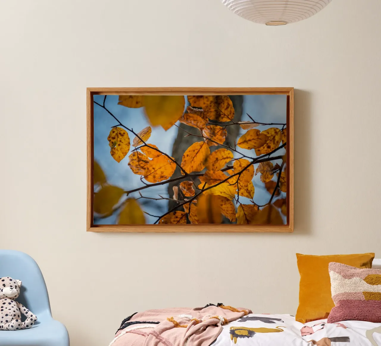 Sussurri di sentieri d'autunno tela con Cornice a cassetta da PhotoVibe Decor