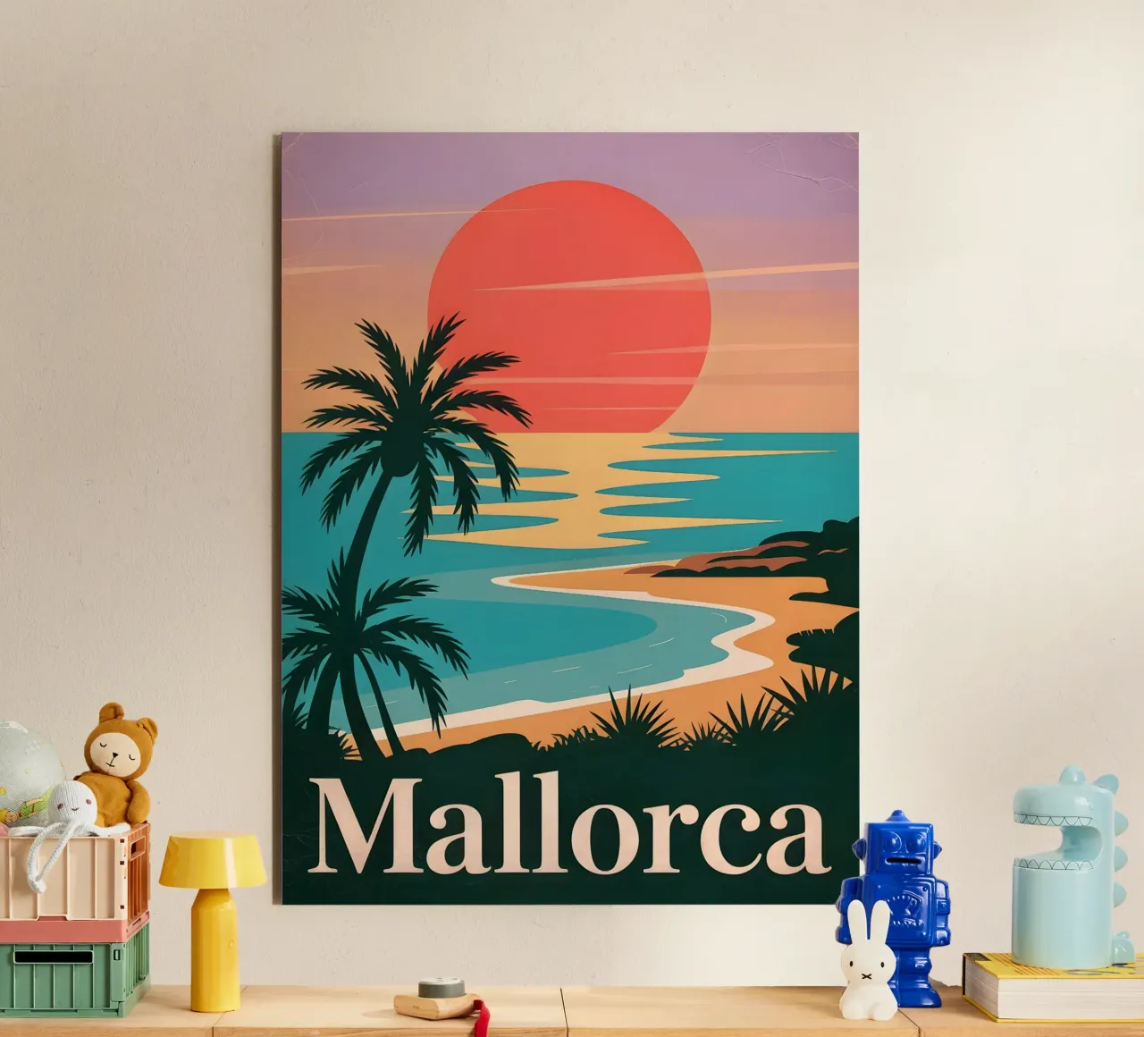 Mallorca Reiseposter pannello forex da Vintage Travel Art