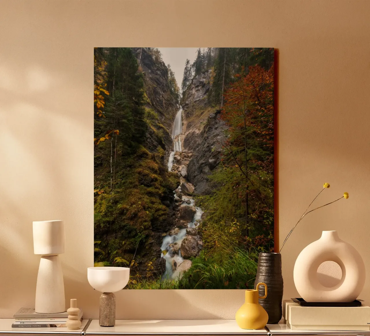 Sussurri di sentieri d'autunno tela con Cornice a cassetta da PhotoVibe Decor