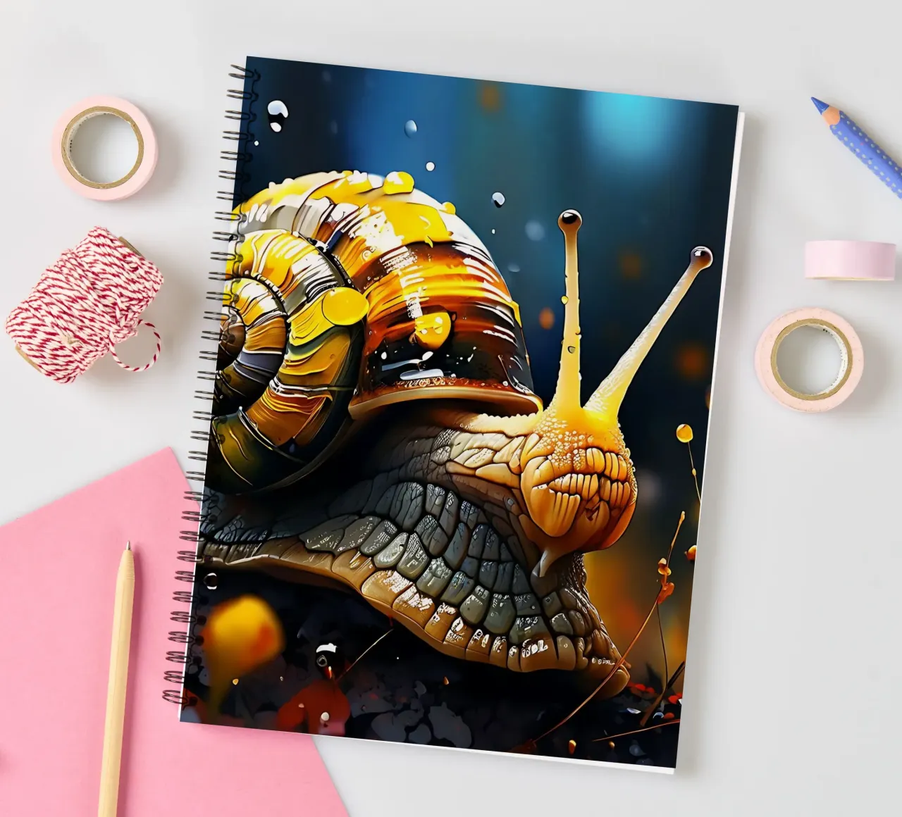 Snail_style_G_1 spiral notebook by Tierisch bunt by LK