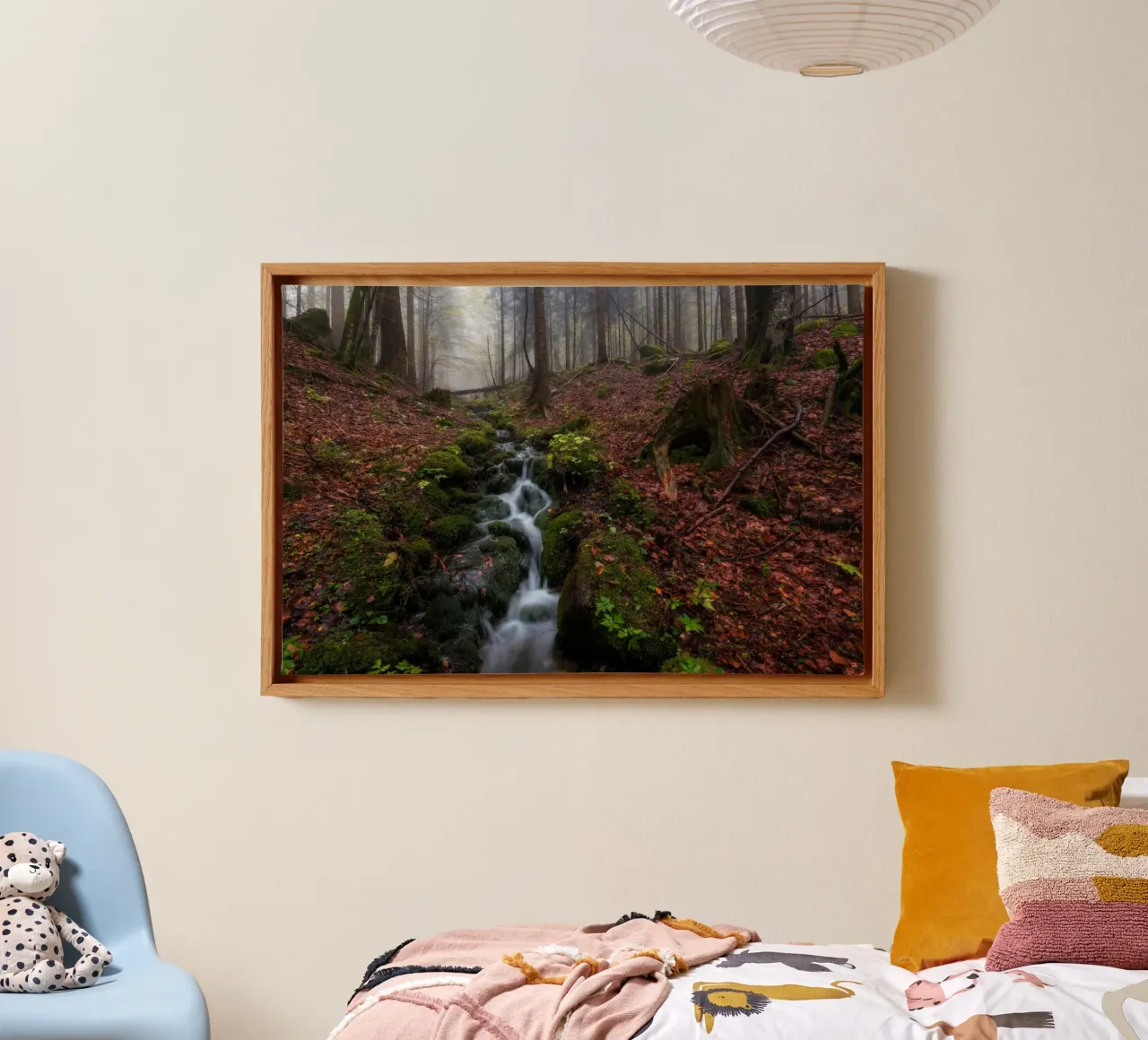 Sussurri di sentieri d'autunno tela con Cornice a cassetta da PhotoVibe Decor