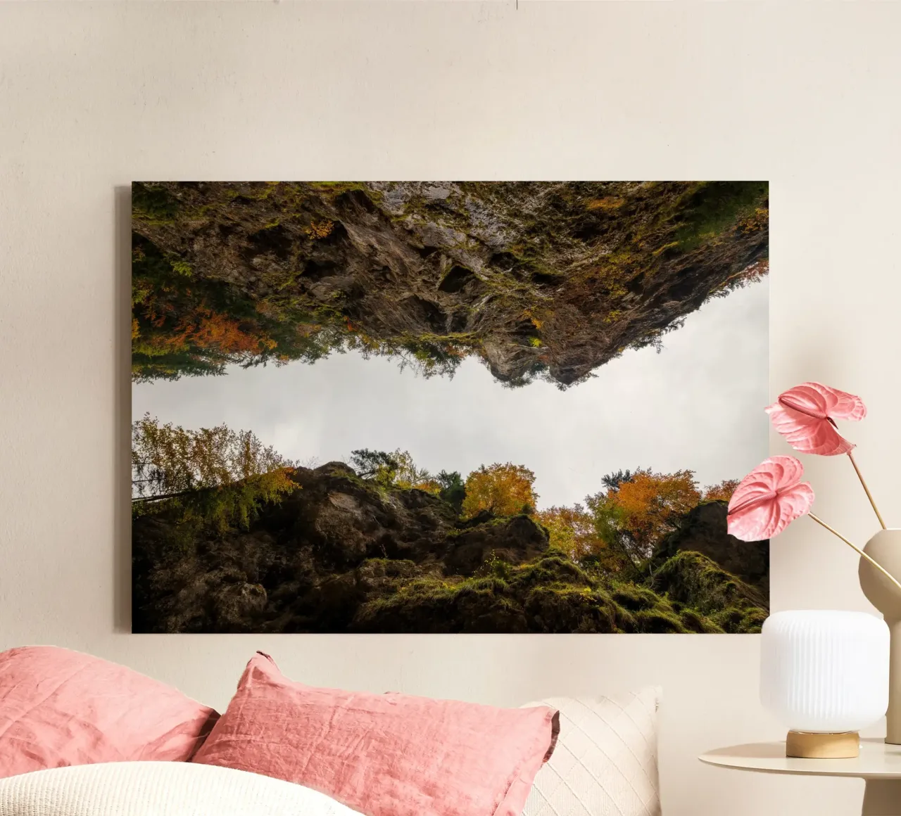 Sussurri di sentieri d'autunno tela con Cornice a cassetta da PhotoVibe Decor