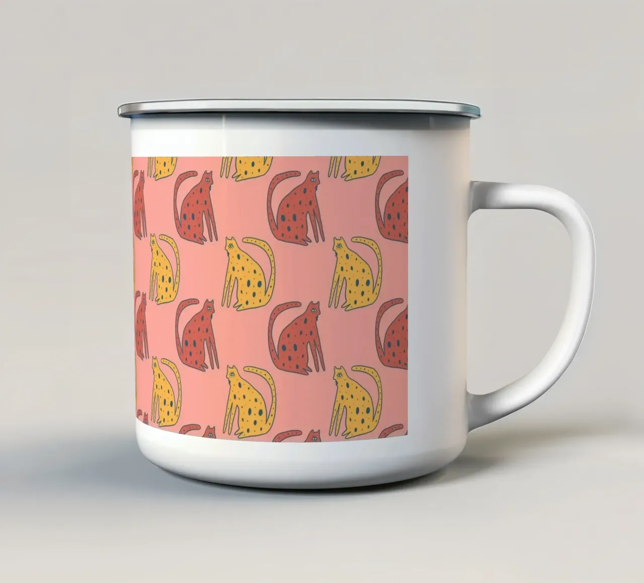Tiger Pattern No 12 tazza in smalto da treechild