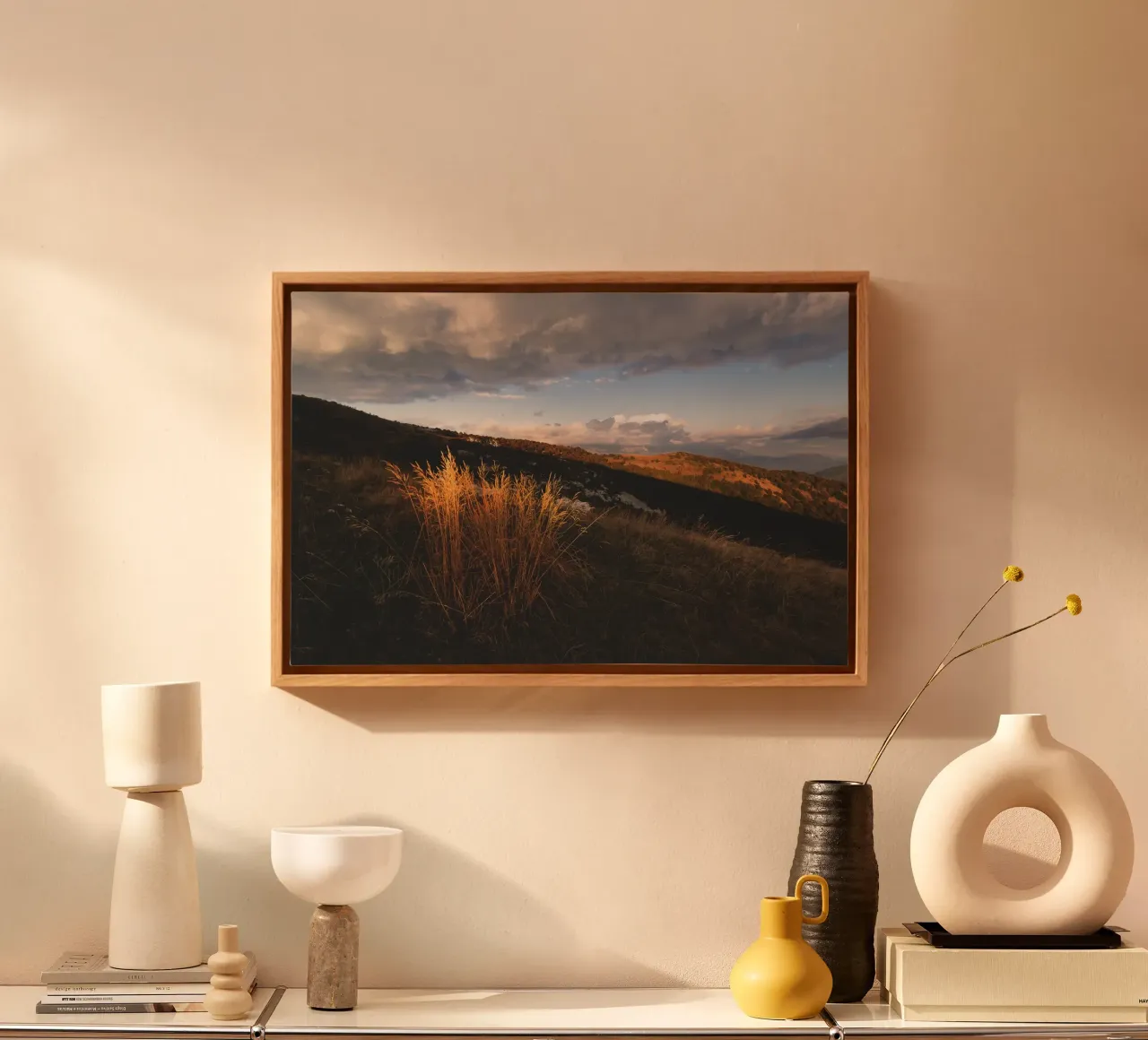 Sussurri di sentieri d'autunno tela con Cornice a cassetta da PhotoVibe Decor