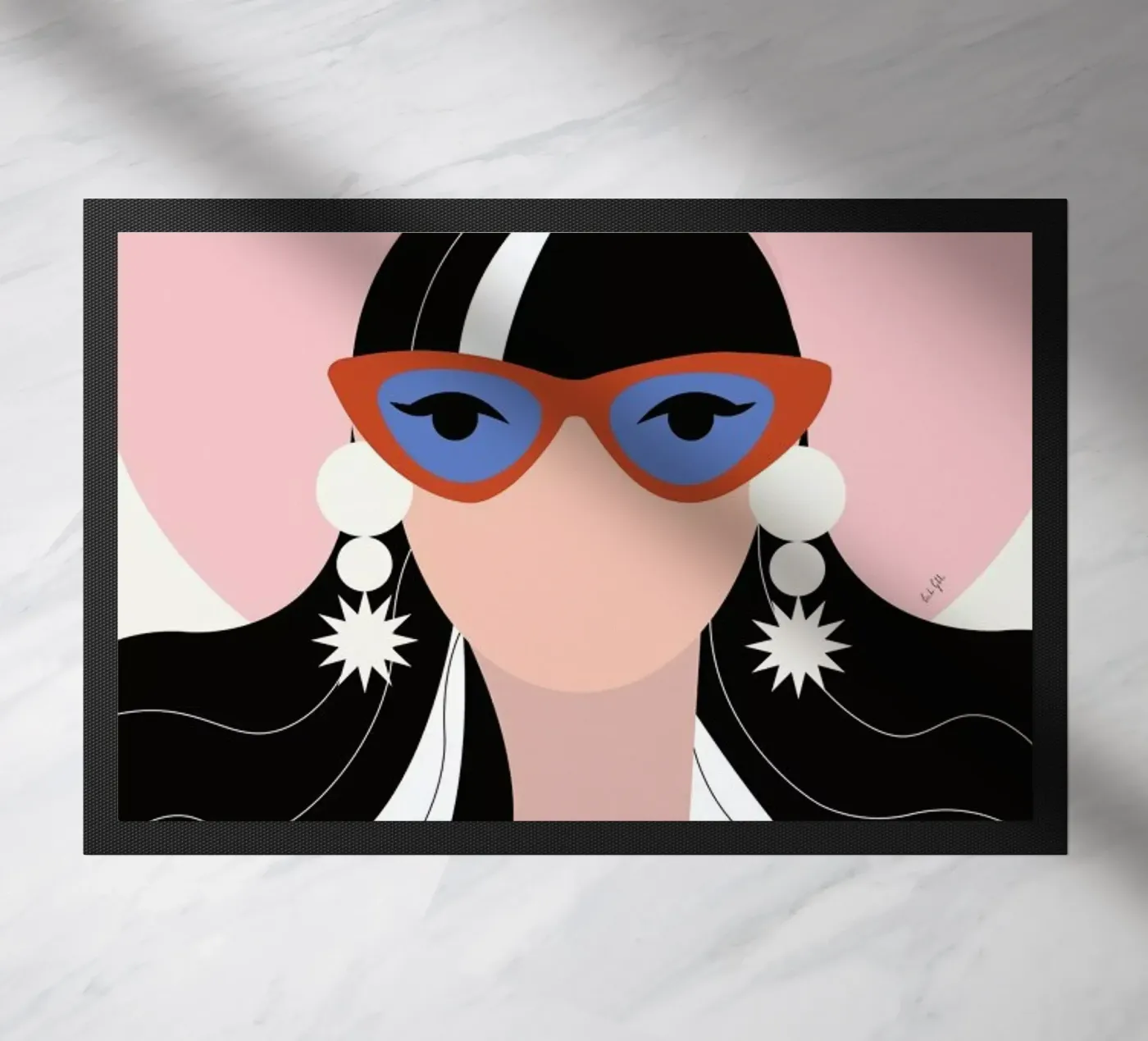 Silver Sister doormat by Linda Gobeta