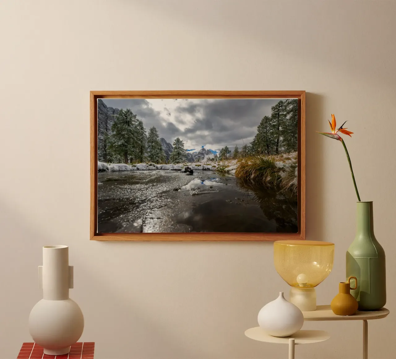 Sussurri di sentieri d'autunno tela con Cornice a cassetta da PhotoVibe Decor