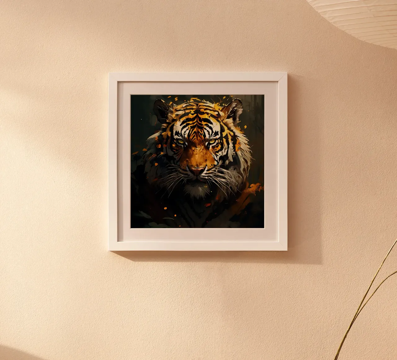 Tiger_Style_G_1 poster with plastic frame by Tierisch bunt by LK