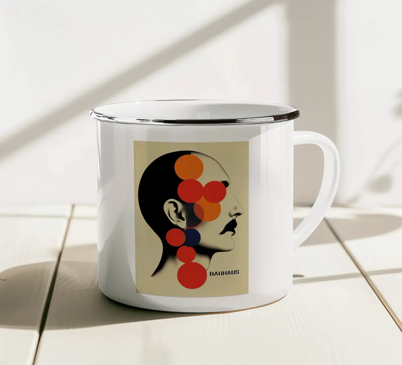 Bauhaus tazza in smalto da Maegan
