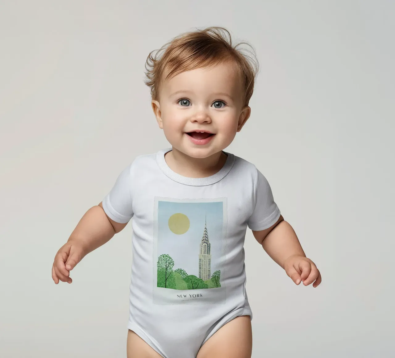 New York - Series II body neonato maniche corte da Henry Rivers