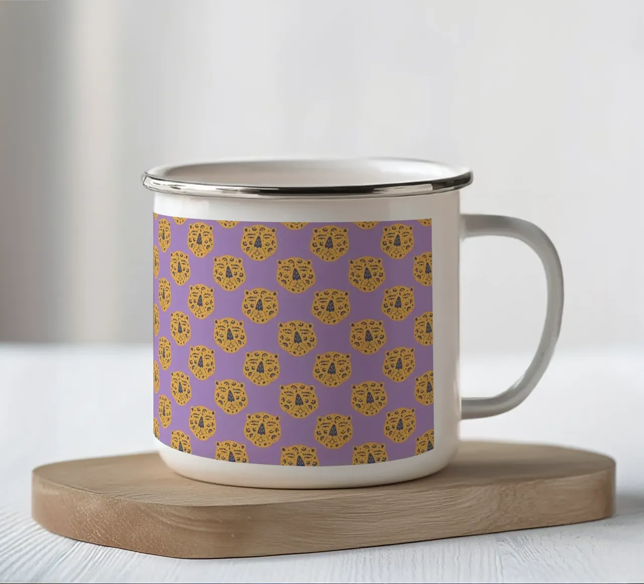 Tiger Pattern No 13 tazza in smalto da treechild