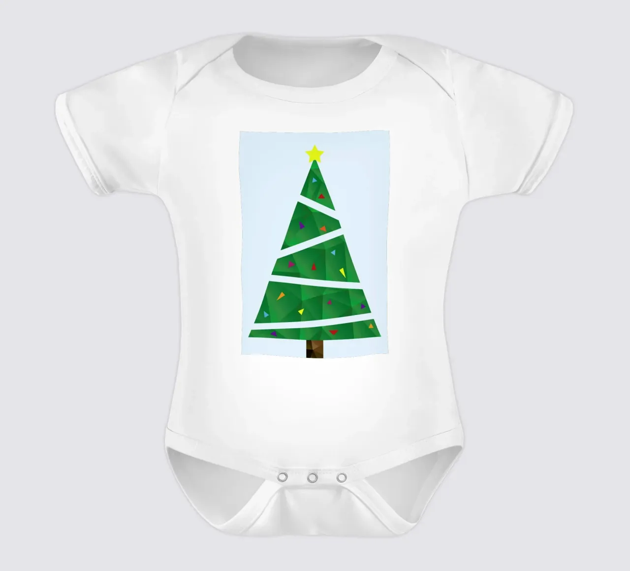 Geometric Christmas Tree body neonato maniche corte da The Native State