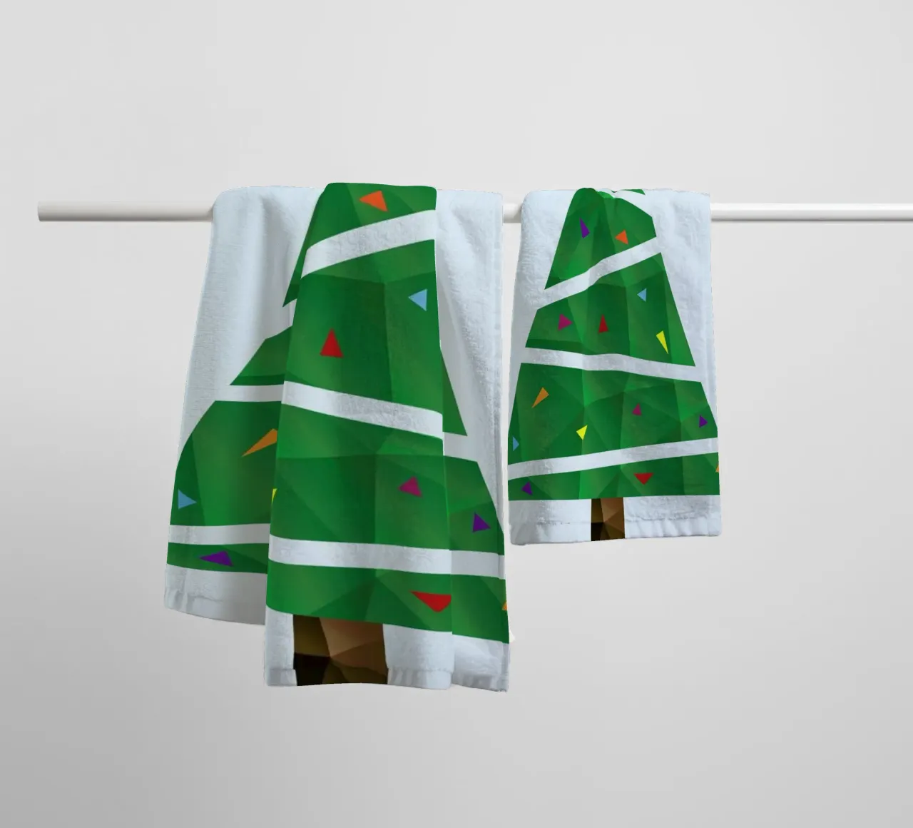Geometric Christmas Tree asciugamano da bagno da The Native State