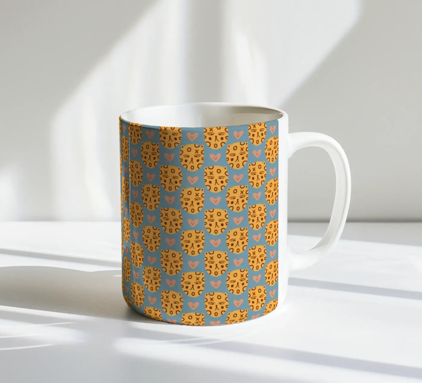 Tiger Pattern No 14 ceramic mug by treechild