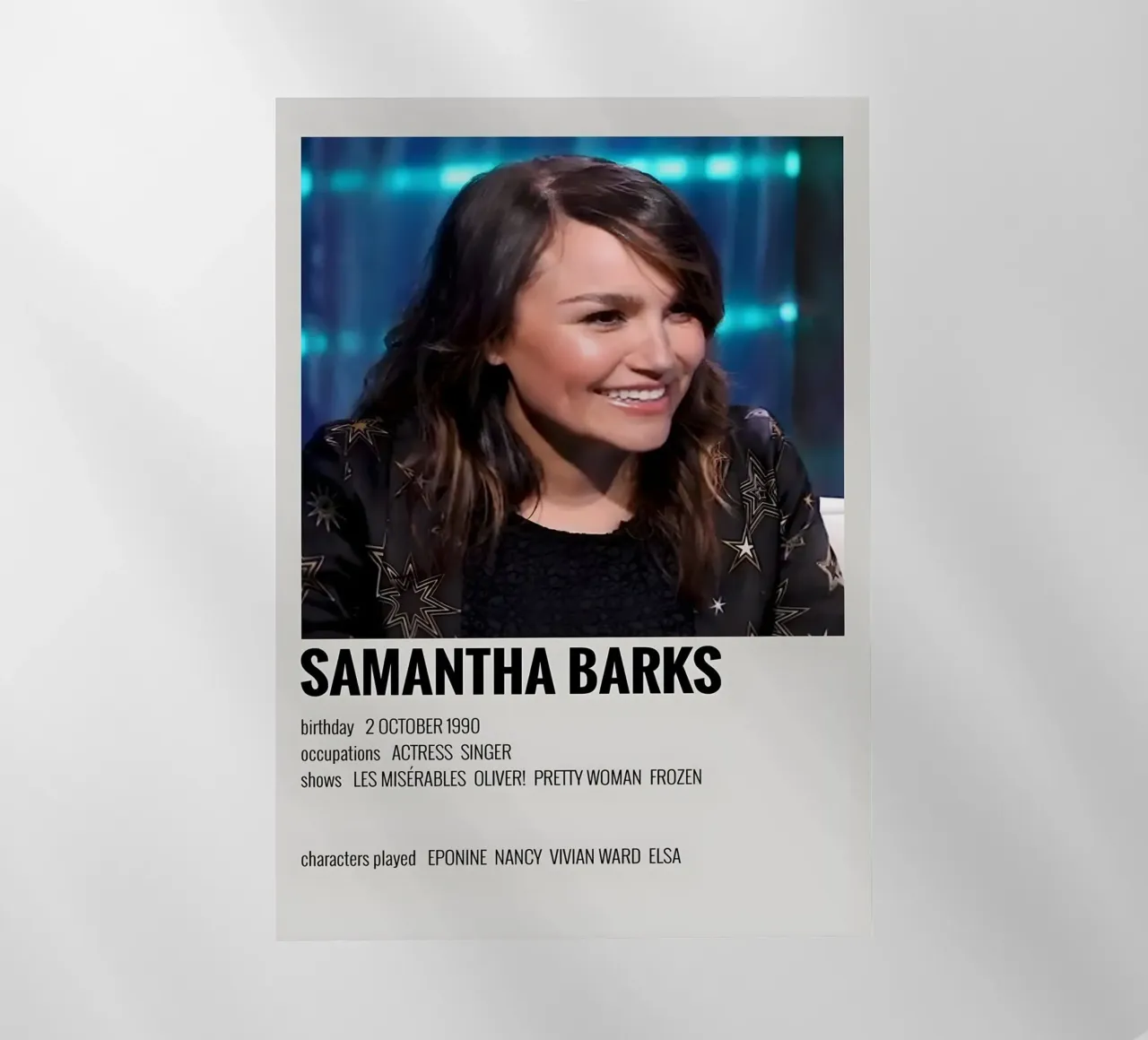 SAMANTHA BARKS pellicola backlit da MVFminimalist