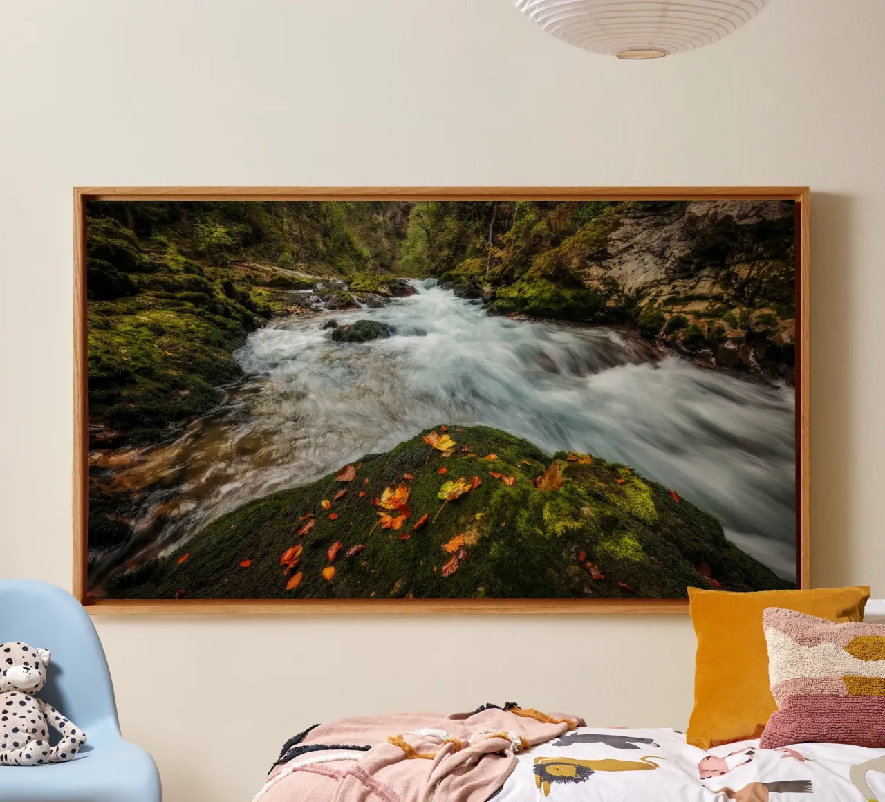 Sussurri di sentieri d'autunno tela con Cornice a cassetta da PhotoVibe Decor