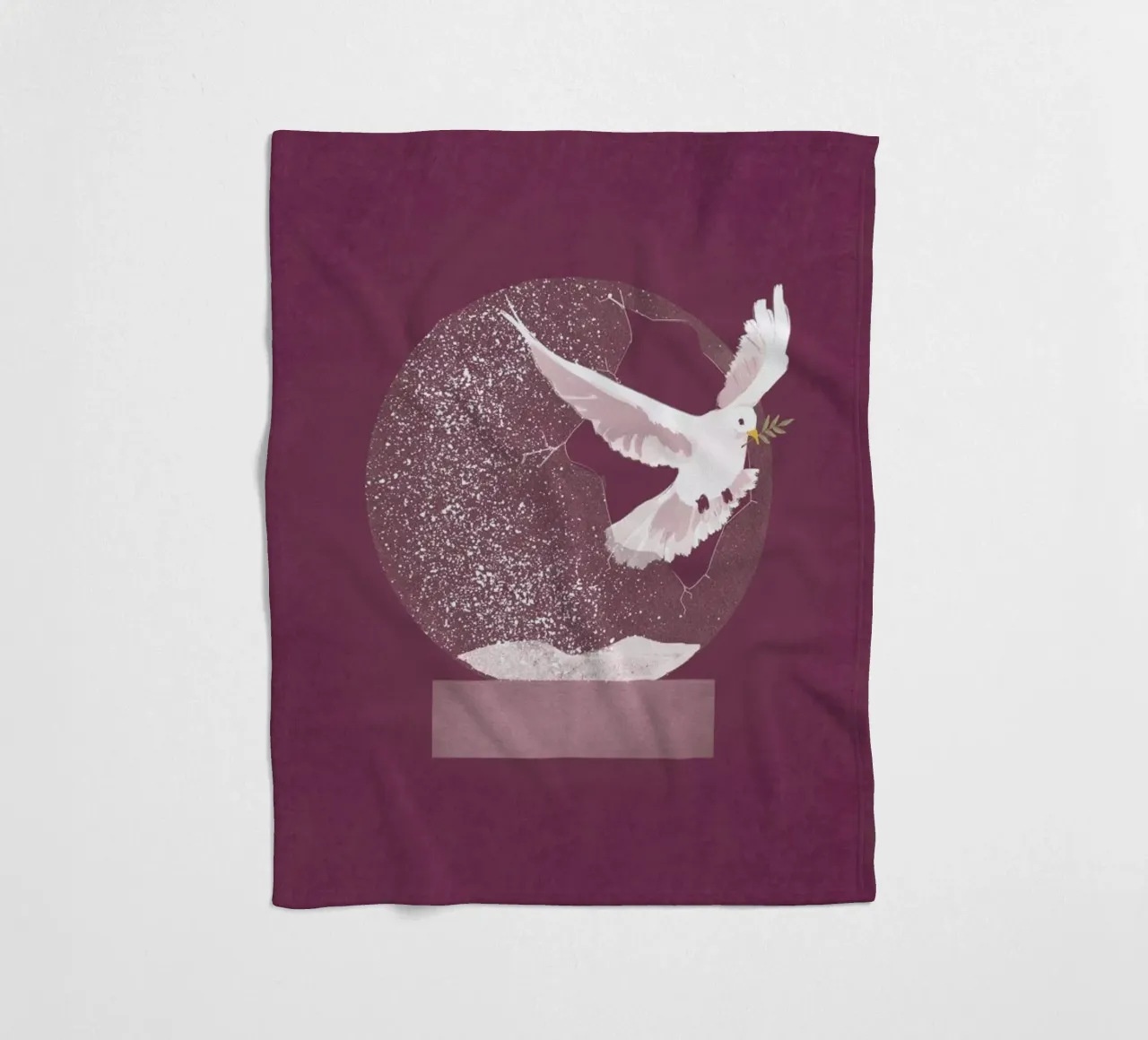 Snowglobe Dove coperta in pile da Goed Blauw