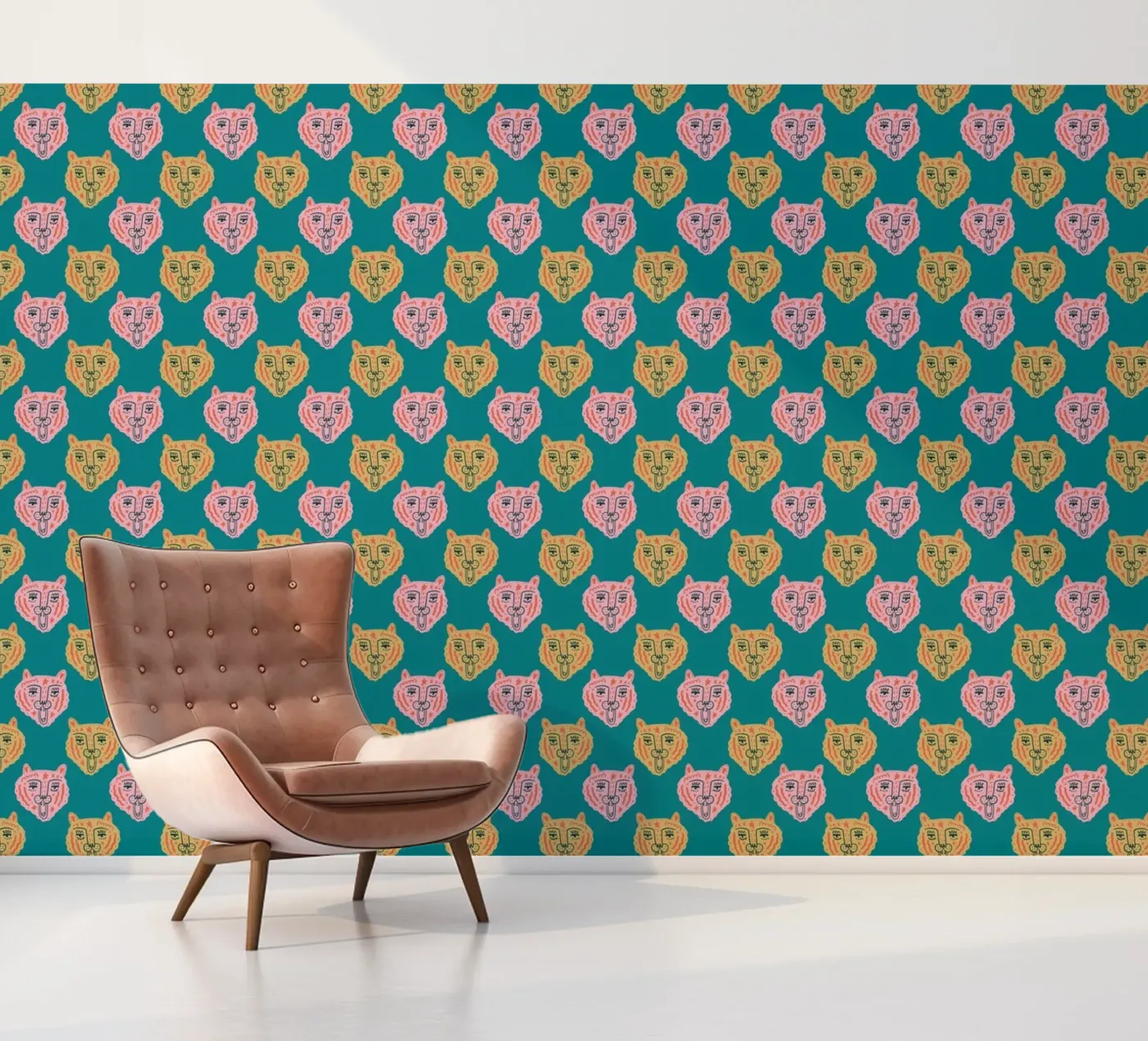 Tiger Pattern No 15 fotobehang van treechild